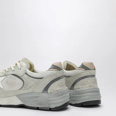 Shop Golden Goose Dad-star Distressed White/grey Sneakers Men