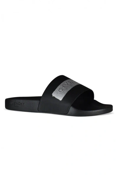 Givenchy Men Logo-tape Slides In Black