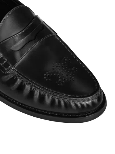 Celine Vivienne Shiny Bull Leather Loafer In Black