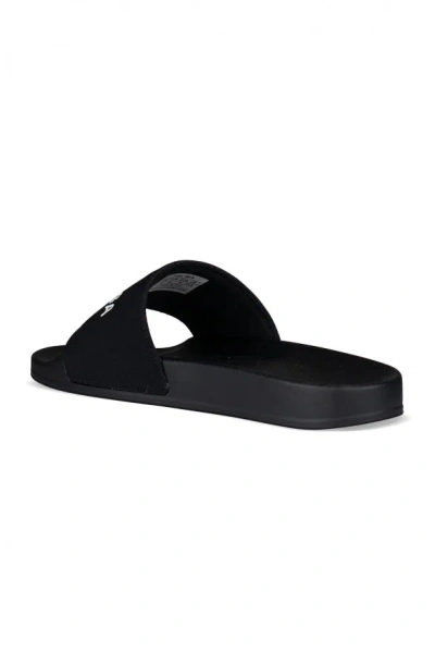 Balenciaga Logo-embroidered Pool Sliders In Black