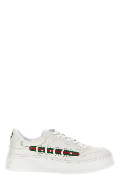 Gucci Demetra Sneakers With Oversize Rubber Sole In White