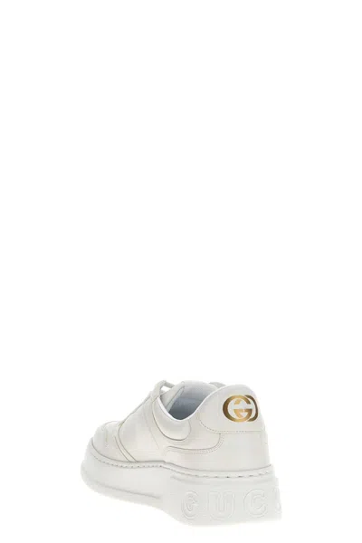 Gucci Demetra Sneakers With Oversize Rubber Sole In White