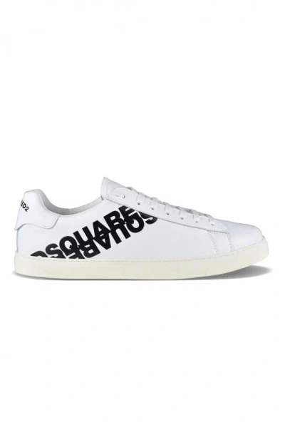 Dsquared2 New Tennis Leather Low-top Sneakers In White