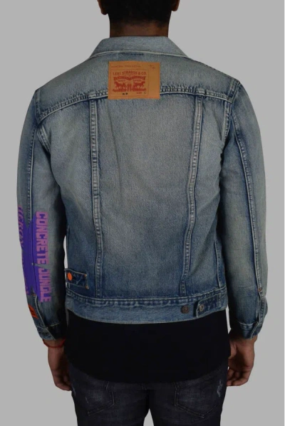 Heron Preston Denim Jacket In Blue