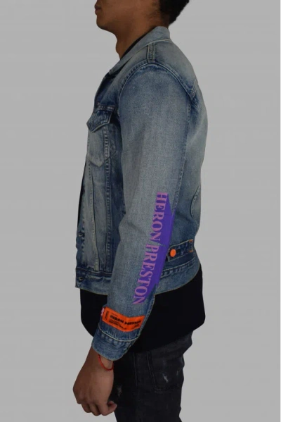 Heron Preston Denim Jacket In Blue