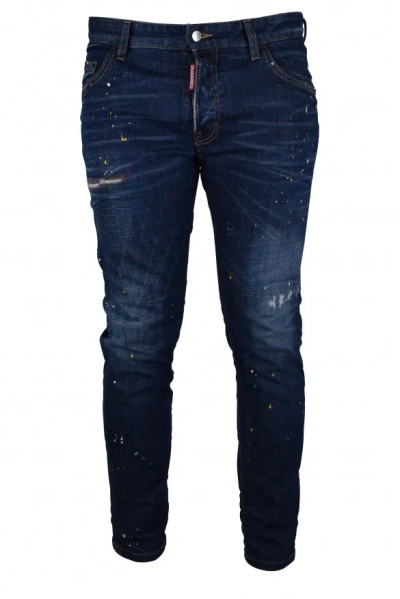 Dsquared2 Easy Wash Skater Jeans In Blue Denim In Blue