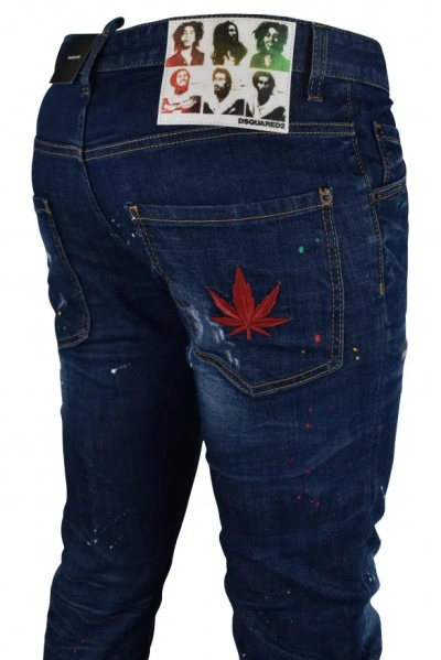 Dsquared2 Easy Wash Skater Jeans In Blue Denim In Blue