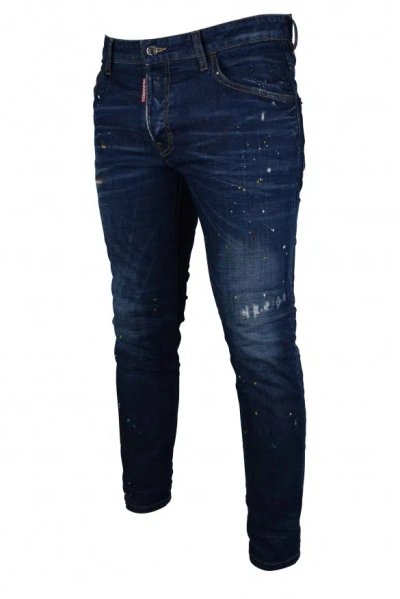 Dsquared2 Easy Wash Skater Jeans In Blue Denim In Blue