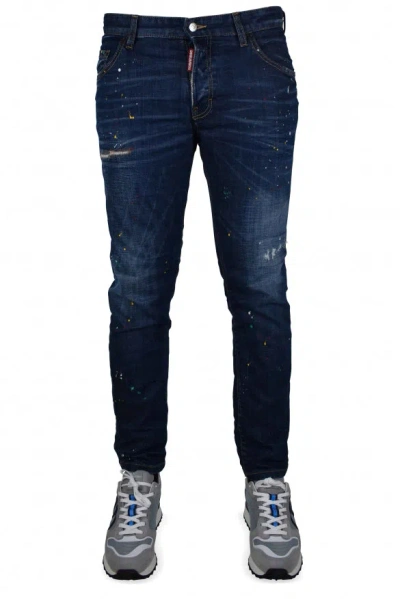 Dsquared2 Easy Wash Skater Jeans In Blue Denim In Blue