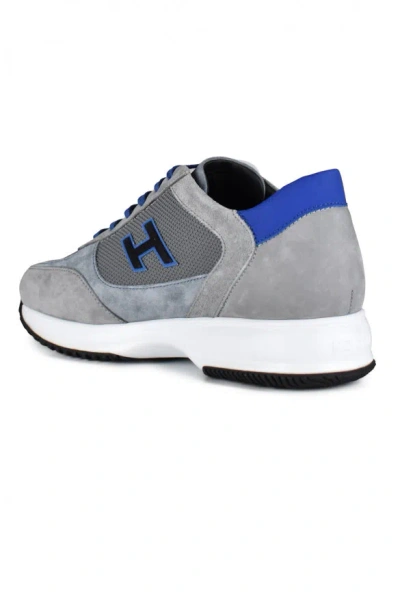 Hogan Men Interactive H Sneakers In Gray