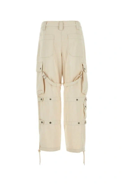 Isabel Marant Cargo Trousers Gold-tone Stud Embellishment In Brown