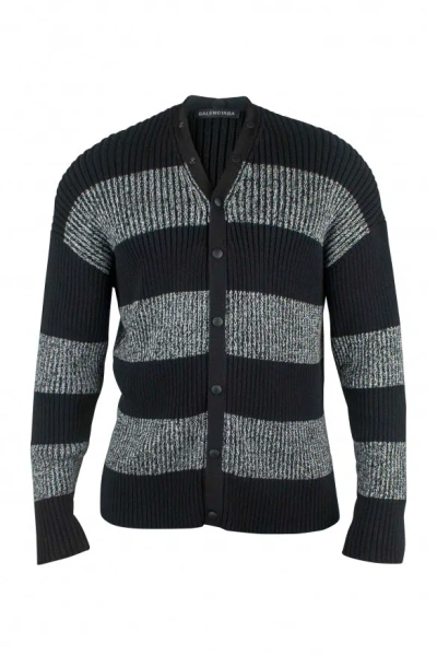Balenciaga Men Cardigan In Black