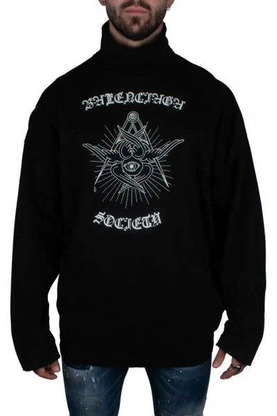 Balenciaga Men Sweatshirt In Black
