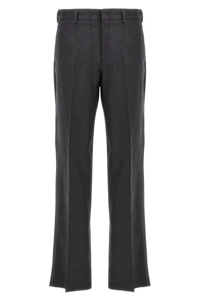 Fendi Straight-leg Tailored Pants In Gray