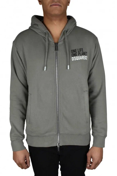 Dsquared2 Man Sweatshirt Grey Size M Cotton In Gray