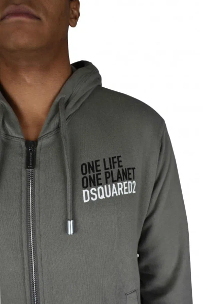 Dsquared2 Man Sweatshirt Grey Size M Cotton In Gray
