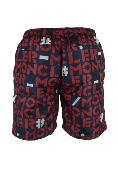 Moncler Men Swim Shorts In Red