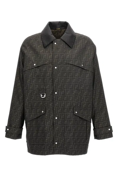 Fendi Man Brown Jackets In Brown
