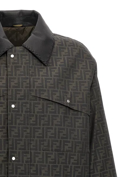 Fendi Man Brown Jackets In Brown