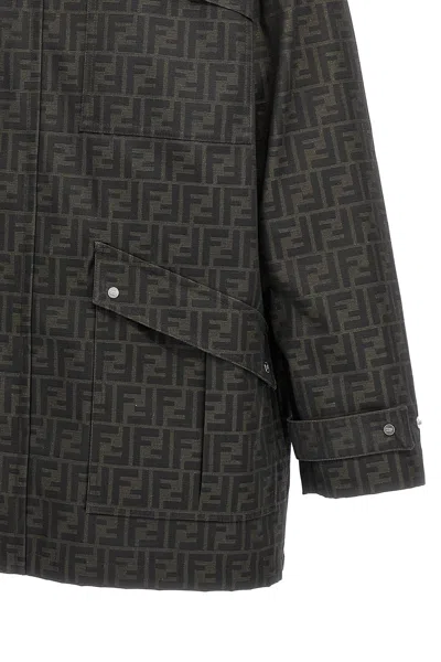 Fendi Man Brown Jackets In Brown