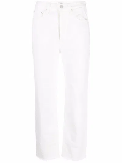 Totême High-rise Straight-leg Press-creased Denim Jeans In Beige