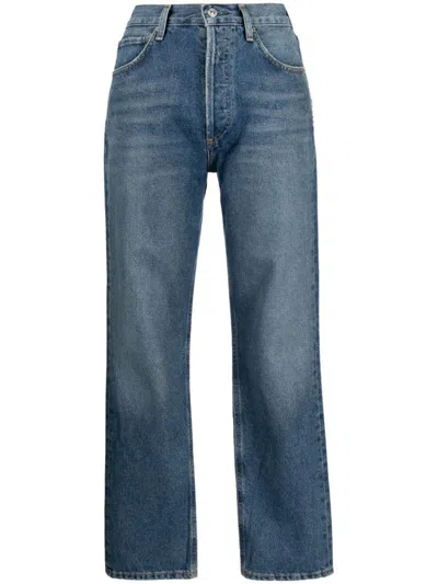 Citizens Of Humanity High-waisted Straight-leg Jeans Belt Loops In Mgoli