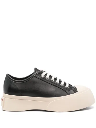 Marni Pablo Leather Sneakers In Seven Women In Black