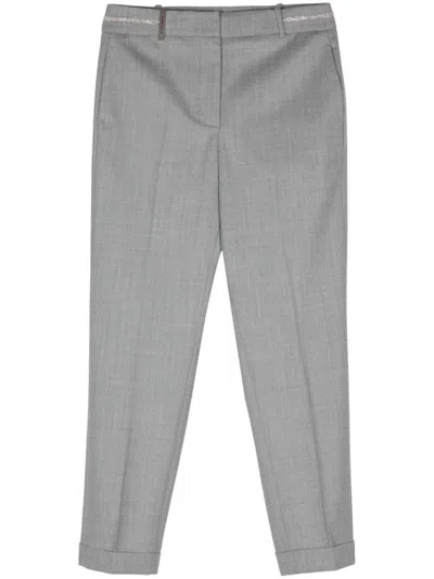 Peserico Punto Luce-chain Trousers In Grey