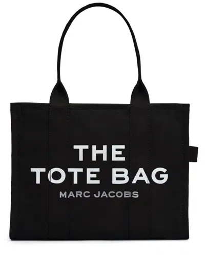 Marc Jacobs The Tote Bag Canvas Shoulder Bag In Black