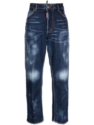 Dsquared2 Slim Fit Denim Trousers In Blue