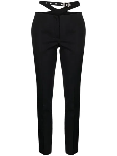 Attico The  Cigarette Long Trousers Clothing In Black