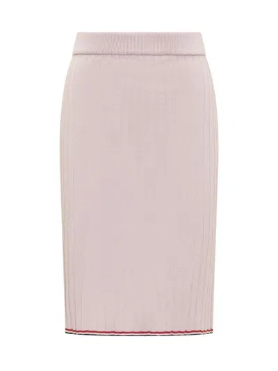 Thom Browne Skirt With Logo In Pink