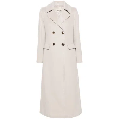 Herno Coat In Luxury Wool In Beige