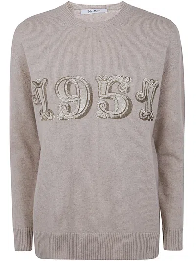 Max Mara Plata Round-neck Clothing In Brown