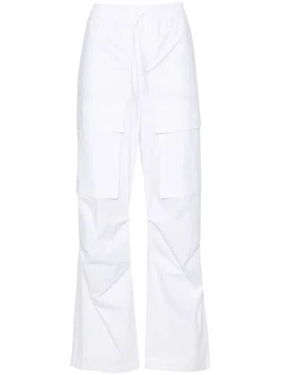 P.a.r.o.s.h White Straight-leg Cotton Cargo Trouser In White