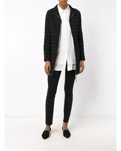Shop Moncler Long Quilted Jacket