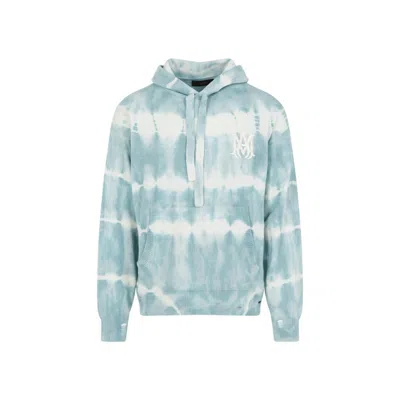 Amiri Tie-dye Distressed Hoodie In Blue