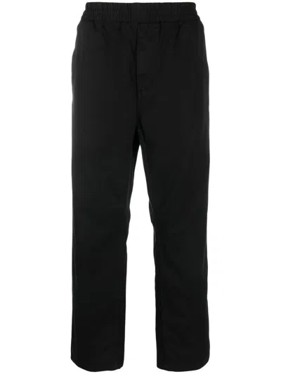 Carhartt Wip Flint Cotton Twill Trousers In Black