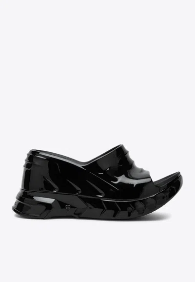 Shop Givenchy Marshmallow 105 Platform Wedge Sandals In Black