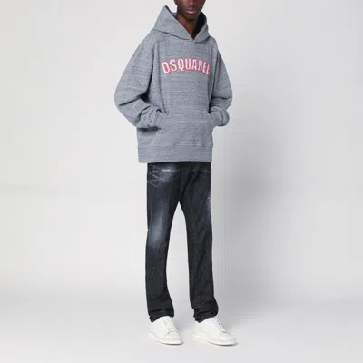 Dsquared2 Grey Cotton Sweatshirt With Logo In Grey
