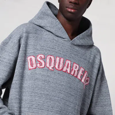 Dsquared2 Grey Cotton Sweatshirt With Logo In Grey