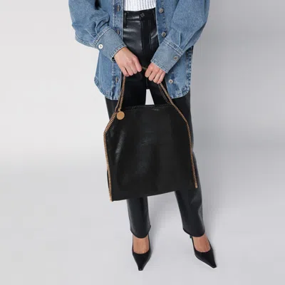 Stella Mccartney Foldable Falabella Black Bag In Black