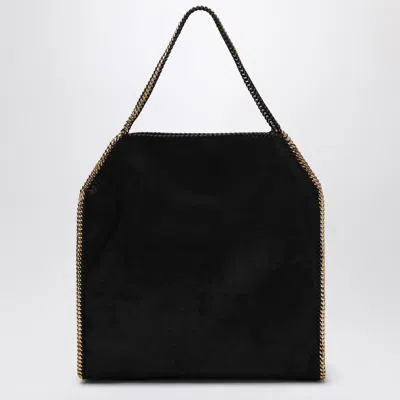 Stella Mccartney Foldable Falabella Black Bag In Black