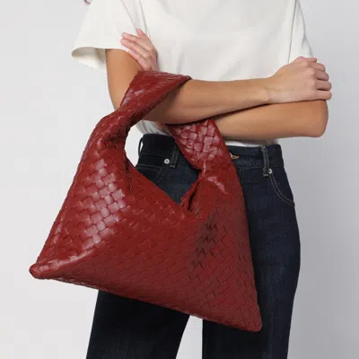 Bottega Veneta Leather Shoulder Bag With Intrecciato Motif In Pink
