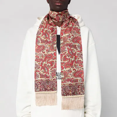 Valentino Voyage Imaginaire Bandeaux Printed Silk Scarf In Yellow