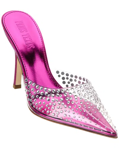 Paris Texas Crystal-embellished Pointed-toe Mules In Pink