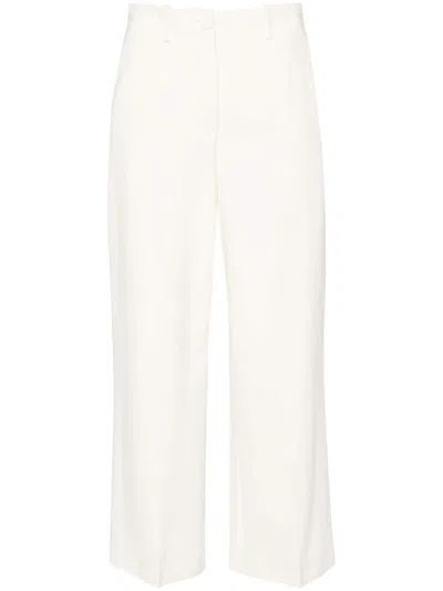 Erika Cavallini Semi-couture White Casual Pants In White