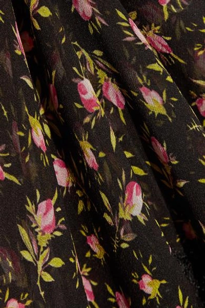 Shop Philosophy Di Lorenzo Serafini Paneled Floral-print Silk-chiffon And Lace Maxi Dress