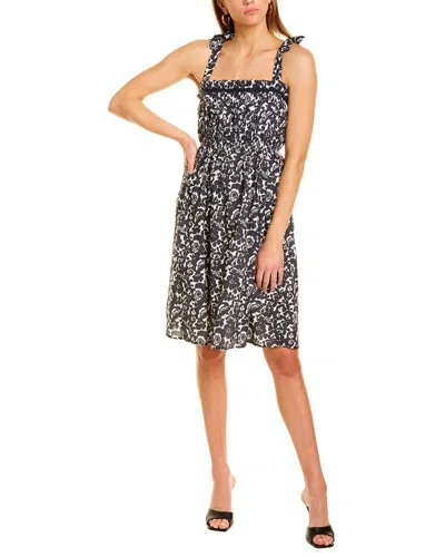 Celina Moon Tie-shoulder A-line Dress In Black
