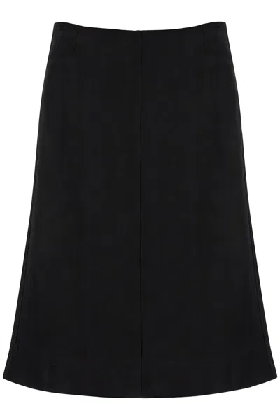 Totême Panelled Satin Midi Skirt In Black